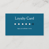 ブルーホワイトクラシックサロンロイヤリティカード 名刺 (正面)