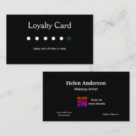 ブルーホワイトクラシックサロンロイヤリティカード 名刺