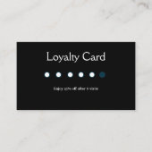 ブルーホワイトクラシックサロンロイヤリティカード 名刺 (正面)