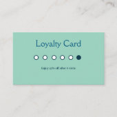 ブルーホワイトクラシックサロンロイヤリティカード 名刺 (正面)