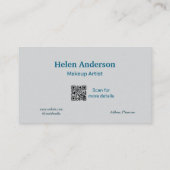 ブルーホワイトクラシックサロンロイヤリティカード 名刺 (裏面)