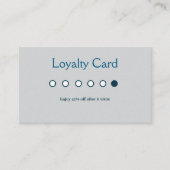 ブルーホワイトクラシックサロンロイヤリティカード 名刺 (正面)