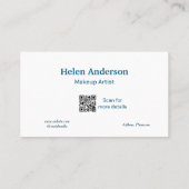 ブルーホワイトクラシックサロンロイヤリティカード 名刺 (裏面)