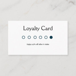 ブルーホワイトクラシックサロンロイヤリティカード 名刺