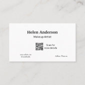 ブルーホワイトクラシックサロンロイヤリティカード 名刺 (裏面)