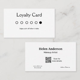 ブルーホワイトクラシックサロンロイヤリティカード 名刺