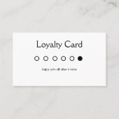 ブルーホワイトクラシックサロンロイヤリティカード 名刺 (正面)