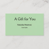 ブルーホワイトクラシック事業証明書 名刺 (正面)