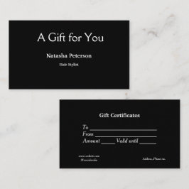 ブルーホワイトクラシック事業証明書 名刺