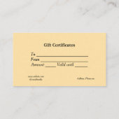 ブルーホワイトクラシック事業証明書 名刺 (裏面)