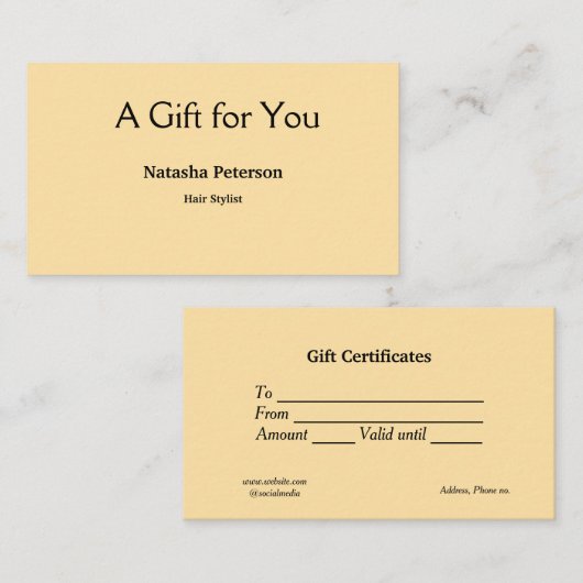 ブルーホワイトクラシック事業証明書 名刺 (正面/裏面)