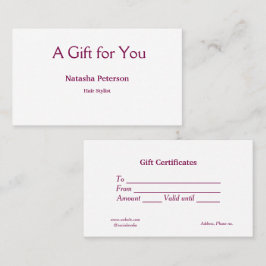 ブルーホワイトクラシック事業証明書 名刺