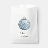 ブルーホワイトクリスマススノーフレークオーナメント フェイバーバッグ (正面)