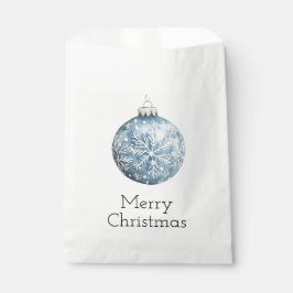 ブルーホワイトクリスマススノーフレークオーナメント フェイバーバッグ