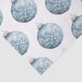 ブルーホワイトクリスマススノーフレークオーナメント 薄葉紙 (詳細)