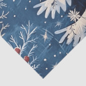 ブルーホワイトクリスマスツリーホリデイティッシュペーパー 薄葉紙 (詳細)