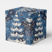 ブルーホワイトクリスマスツリーホリデーギフトボックス フェイバーボックス (裏面サイド)