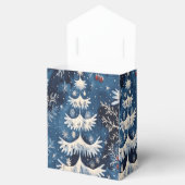 ブルーホワイトクリスマスツリーホリデーギフトボックス フェイバーボックス (オープン)