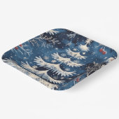 ブルーホワイトクリスマスツリーホリデー紙プレート ペーパープレート (傾斜あり)