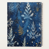 ブルーホワイトクリスマスツリーホリデー プランナー手帳 (裏面)