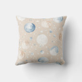 ブルーホワイトクリーム抽象芸術 クッション (裏面)