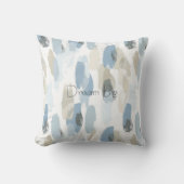 ブルーホワイトクリーム抽象芸術 クッション (正面)