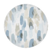 ブルーホワイトクリーム結婚抽象芸術 カッティングボード (正面)