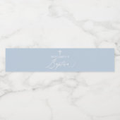 ブルーホワイトクロスボーイバプティスウォーターボトルラベル ペットボトルラベル (シングルラベル)