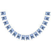 ブルーホワイトグリタリージャンプ誕生日イルカ バンティングフラッグ (全)