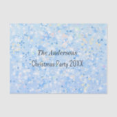 ブルーホワイトグリッターホリデーバースデーパーティー 薄葉紙 (正面)