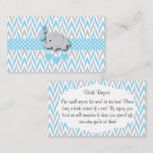 ブルーホワイトグレーエレファントブックリクエスト エンクロージャーカード (正面/裏面)