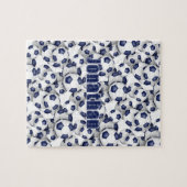 ブルーホワイトサッカーチームの色の女の子の男の子 ジグソーパズル (横)