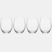 ブルーホワイトシックフローラクリスマスオーナメント ステムなしワイングラス (右)