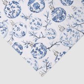 ブルーホワイトシックフローラクリスマスオーナメント 薄葉紙 (詳細)