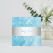 ブルーホワイトシルバーライトパーティー 招待状 (スタンド正面)