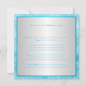 ブルーホワイトシルバーライトパーティー 招待状 (裏面)