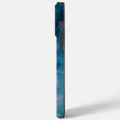 ブルーホワイトシンプル宇宙フォトプラネットイラストレーション Case-Mate iPhoneケース (裏面 / 左)