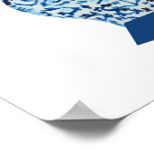 ブルーホワイトジンジャージャールアートプリントポスター ポスター (角)