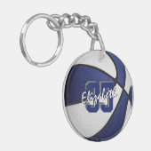 ブルーホワイトスクールクラブチームカラーズ キーホルダー (正面左)