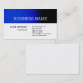 ブルーホワイトストライプコンテンポラリー名刺 名刺 (正面/裏面)