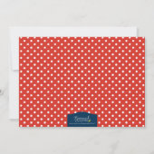 ブルーホワイトストライプシーズパイレーツシップ誕生日招待状 招待状 (裏面)