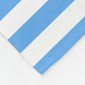 ブルーホワイトストライプテンプレートシック装飾小 フリースブランケット (角)