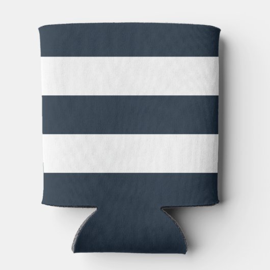 ブルーホワイトストライプローズピンクブライダルシャワー 缶クーラー (裏面)