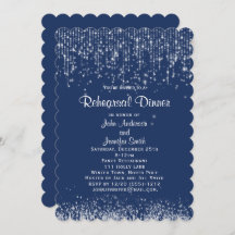 ブルーホワイトストリングライトウィンターリハーサルディナー