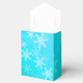 ブルーホワイトスノーフレークのミニマリストクリスマス フェイバーボックス (オープン)