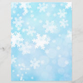 ブルーホワイトスノーフレーク凍っていスクラップブック紙 (裏面)