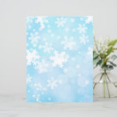 ブルーホワイトスノーフレーク凍っていスクラップブック紙 (スタンド正面)