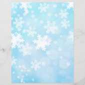 ブルーホワイトスノーフレーク凍っていスクラップブック紙 (正面)