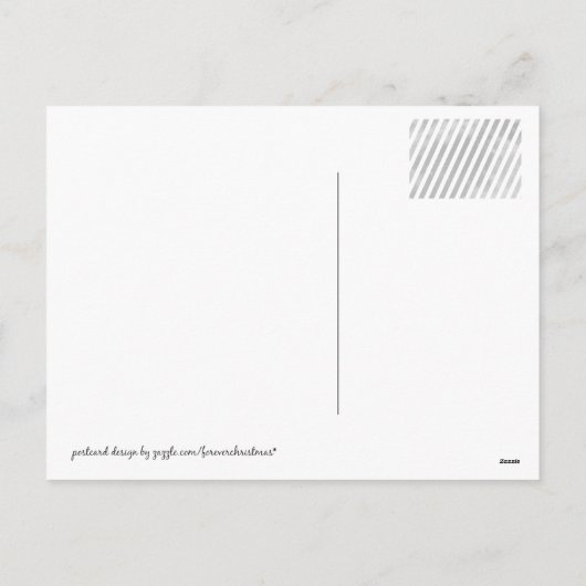 ブルーホワイトスノーフレーク雪を降らせろ！フォトポストカード シーズンポストカード (裏面)