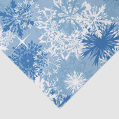 ブルーホワイトスノーフレーク・パターンティッシュペーパー 薄葉紙 (詳細)